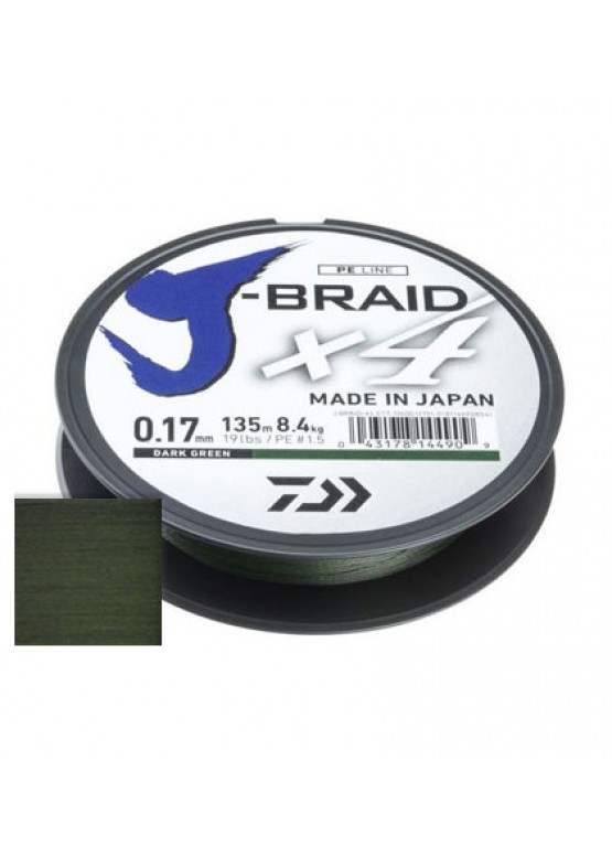 Шнур J-Braid X4 135m 0,25mm
